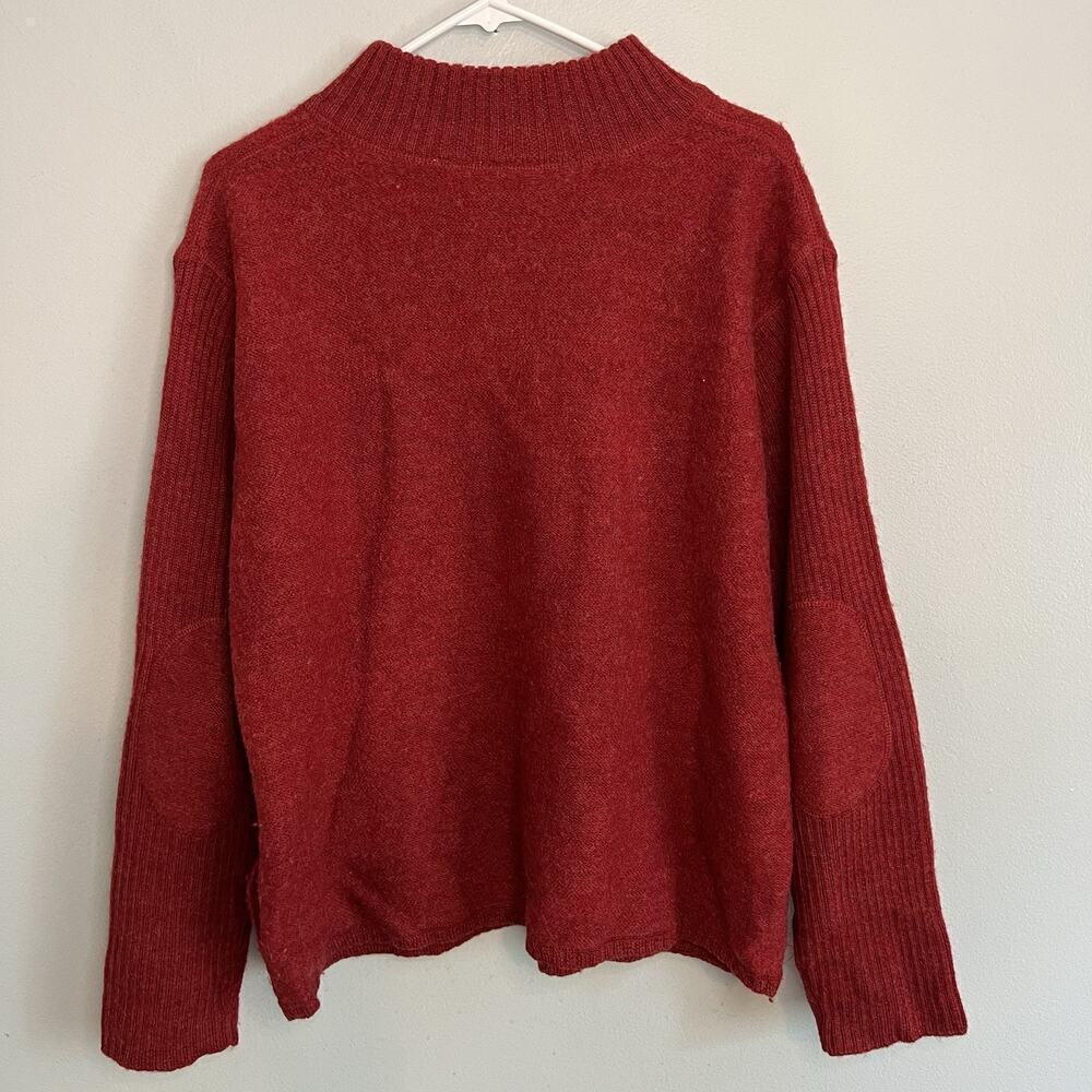 Vintage FG Women's 100% Wool Zip Up Sweater Red Sz L Australia Basic Classic - Picture 10 of 13